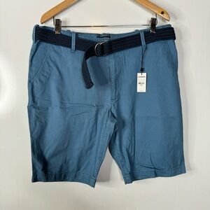 Express Mens NWT Blue Shorts with Belt Size 36